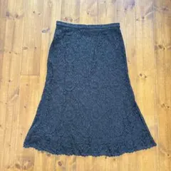 UNIQLO レース フレアスカート ブラック