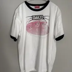 DIESELリンガーTシャツ 猫プリント ホワイト