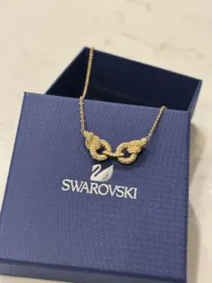 スワロフスキー ネックレスNathalie Double ゴールド正規品