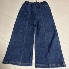 ドラッグストアーズ デニム ワイドパンツ ウエストゴム 刺繍入りのサムネイル