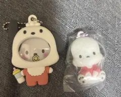 ポチャッコ フォトバッジ付きマスコット ふわふわフロッキーマスコット まとめ売り