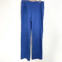 ルームウェア ヨガパンツ ウエストゴム ワイドパンツ ブルー 青 ジムウェア