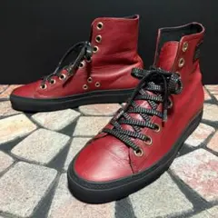 GUCCI グッチ レザー ハイカットスニーカー 赤 イタリア製　ユニセックス