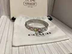 未使用美品コーチCOACH カラフルロゴバングル本物