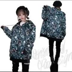 NieR 内側超ふわもこ厚手ZIP OUTER【迷彩ミケ】