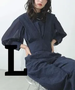 幾何学柄 レース セットアップ パンツ オケージョンドレス