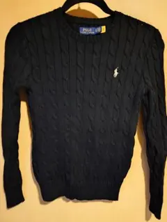 Polo Ralph Lauren 黒 ケーブルニットセーター XS
