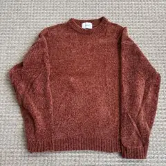 CONFIRM オレンジ系 ニットセーター Lサイズ