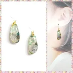 No.359-B　【リメイク】ドライフラワー(紫陽花)☆ピアス・イヤリング