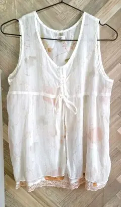 チュニック　ワンピース　フリル　レース　y2k　フェアリーグランジ　平成ギャル