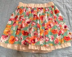 未使用 リバーシブル花柄スカート