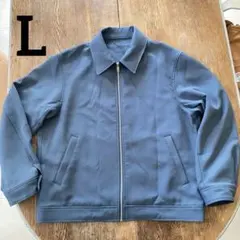 GU ジップアップ ジャケット ブルゾン グレーブルー Lサイズ
