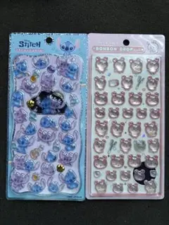 ちいかわ　ボンボンドロップシール第2弾 古本屋　カニちゃん　スティッチ　セット