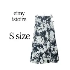 eimy istoire 花柄フロッキーロングスカート新品S黒のサムネイル