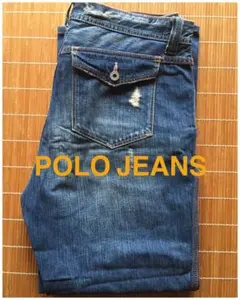POLO JEANS ストレートジーンズ　ビンテージ加工　W 34のサムネイル