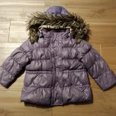 BURBERRY ダウンコート 100A パープル チェック柄