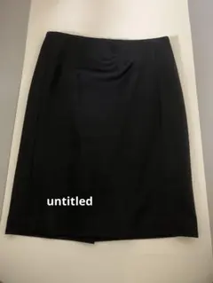 untitled 黒のタイトスカート ひざ丈