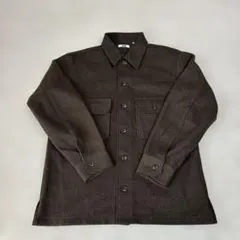 UNIQLO ダークブラウン シャツジャケット