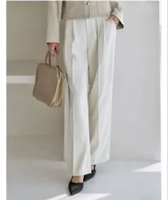 新品未開封★リエディ　ダブルタックカラーワイドパンツ　白　M