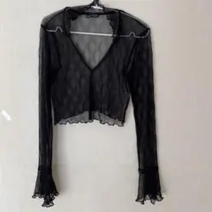 光*ん様 Bershka シアートップス　黒　 Mのサムネイル