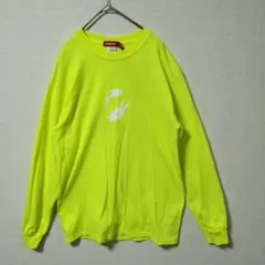 CUNE ウサギプリント ロンT 長袖Tシャツ 蛍光黄色 Mサイズのサムネイル