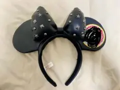 スタッズ付き黒ミッキー耳カチューシャ