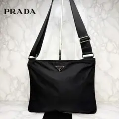 051 美品 PRADA ショルダーバッグ サコッシュ 斜めがけ 黒 bd2のサムネイル