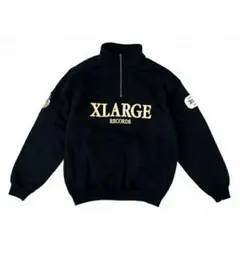 XLARGE ブラック スウェットハーフジップ　Lサイズ