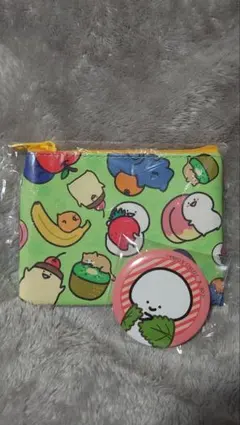 お文具といっしょ　あそーとこれくしょんなのです　ポーチ、缶バッジセット