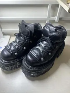 newrock 厚底ロングブーツ スペイン製 36 ブラック レア - メルカリ