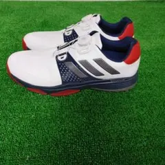 adidas ゴルフシューズ bounce ホワイト/ネイビー/レッド