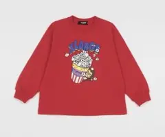 XLARGE KIDS ポップコーン&ゴリラプリント長袖Tシャツ