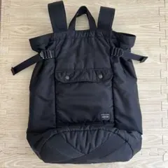 美品　ポーター×菊池亜希子コラボ　ポッケサック　タンカー　リュック　吉田カバン PORTER - ミツカル別注 菊池亜希子×PORTER ポッケサック 期間