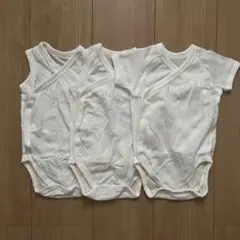【3枚セット】ユニクロ　コットンメッシュボディスーツ　前開き　70cm