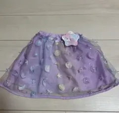 新品　タグ付き　ハロウィン　Angellux 薄紫 チュールスカート 90