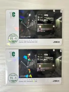 山手線 205系 環状運転　100周年記念　電車カード　2枚