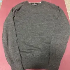 nano universe ダークグレー クルーネックニット