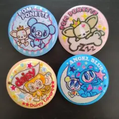 ナルミヤキャラクターズ ポンポネット エンジェルブルー 刺繍缶バッジ