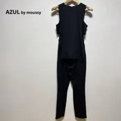 【タグ付】アズールバイマウジー・薄手　ストレッチ　オールインワン　黒　新品Sのサムネイル