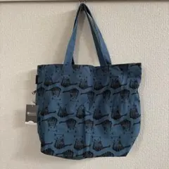 【新品未使用】ROOTOTE トートバッグ 猫柄 ブルーのサムネイル