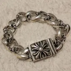 シルバー925刻印あり ファンシーリンク チェーン シルバーブレスレット