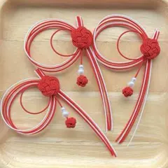 水引風 菊結びアレンジ飾り紐 3点セット ハンドメイド 和風 水引風 菊結びアレンジ飾り紐 3点セット ハンドメイド 和風 - メルカリ
