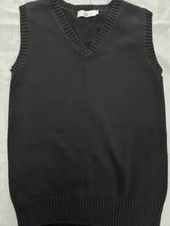 Vネックニットベスト Ｌサイズ　スクールベスト　ネイビー