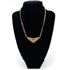 ゴールド ネックレス V字 プレート モード 韓国 高級感 存在感 華やか