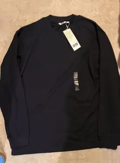 ユニクロ エアリズム コットン　Tシャツ ネイビー　サイズL