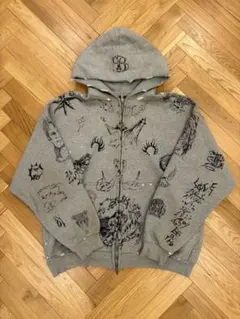 BALENCIAGA zip up tattoo hoodie XXS パーカー - メルカリ