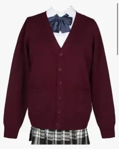 赤 カーディガン 制服