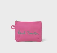 新品未使用　Paul Smith ロゴ刺繍 ポーチ　ピンク