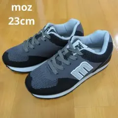 【 moz 】レディーススニーカー　ブラック　23cm