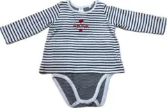 プチバトー　ストライプ柄ロンパース（74cm）